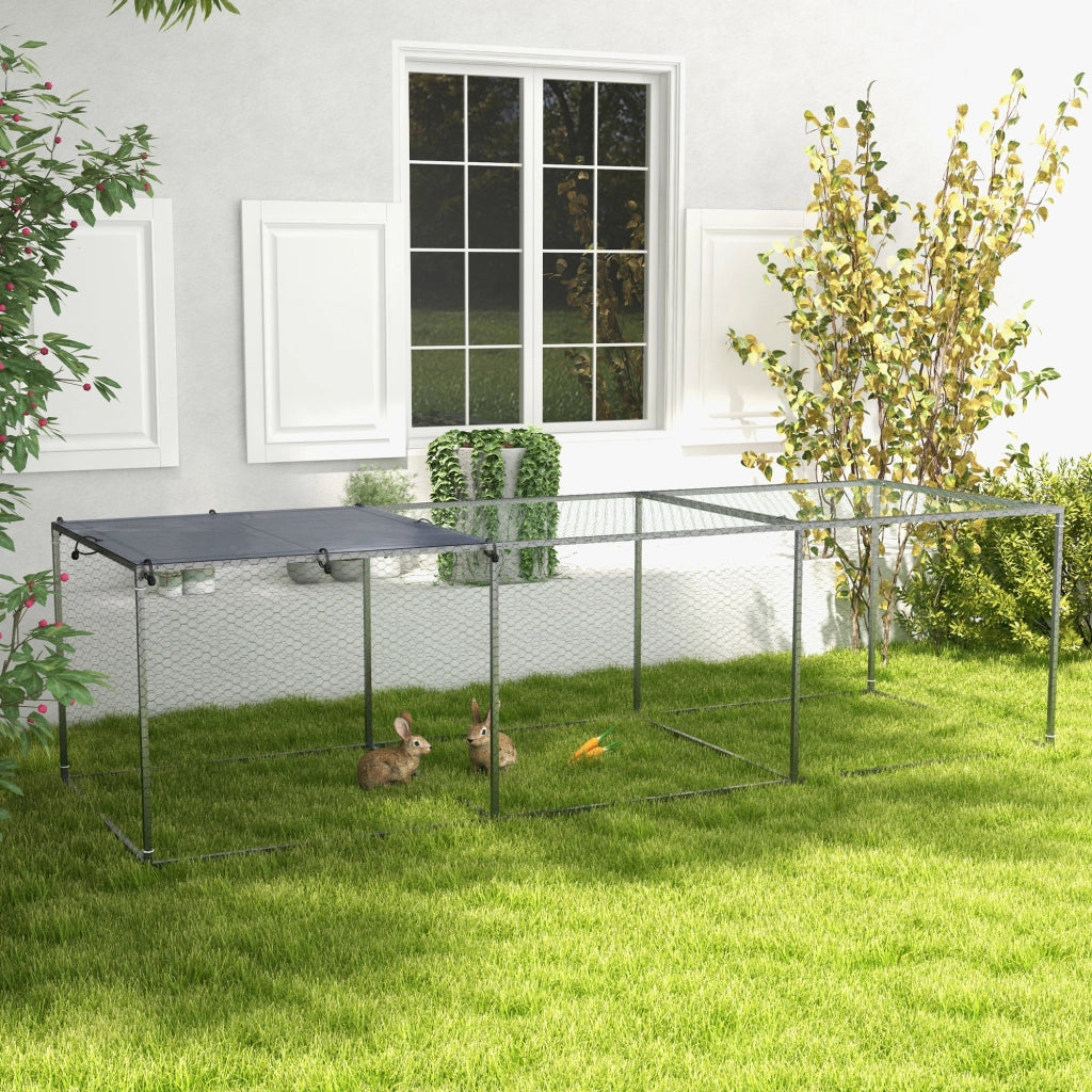 Recinto per animali da giardino - Xylo - acciaio galvanizzato 3x1x0,8 m esterno