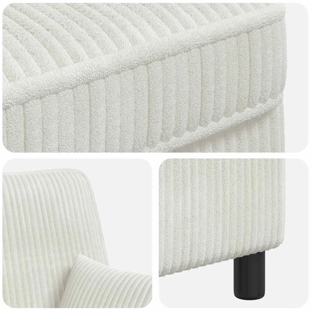 Poltrona XL con Cuscini Crema Tessuto a 1,5 linee 42043478