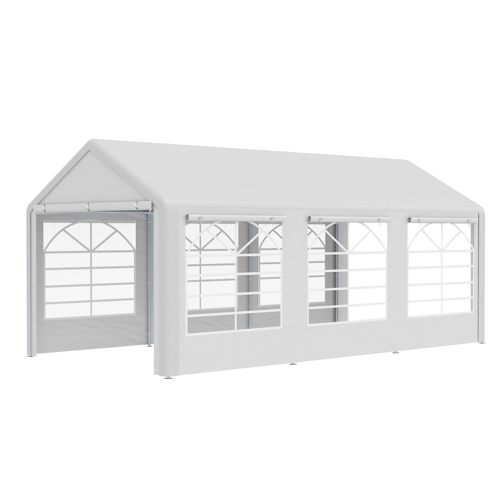 Tenda da giardino 6x3m ¨C zephmum ¨C 4 pareti 6 finestre bianco