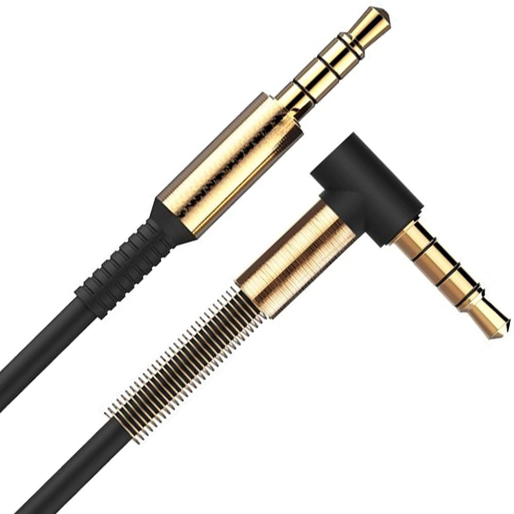 Trade Shop - Cavo Audio 1m Angolo 90 ° Gradi A L Jack 3,5mm Stereo Aux Iphone -