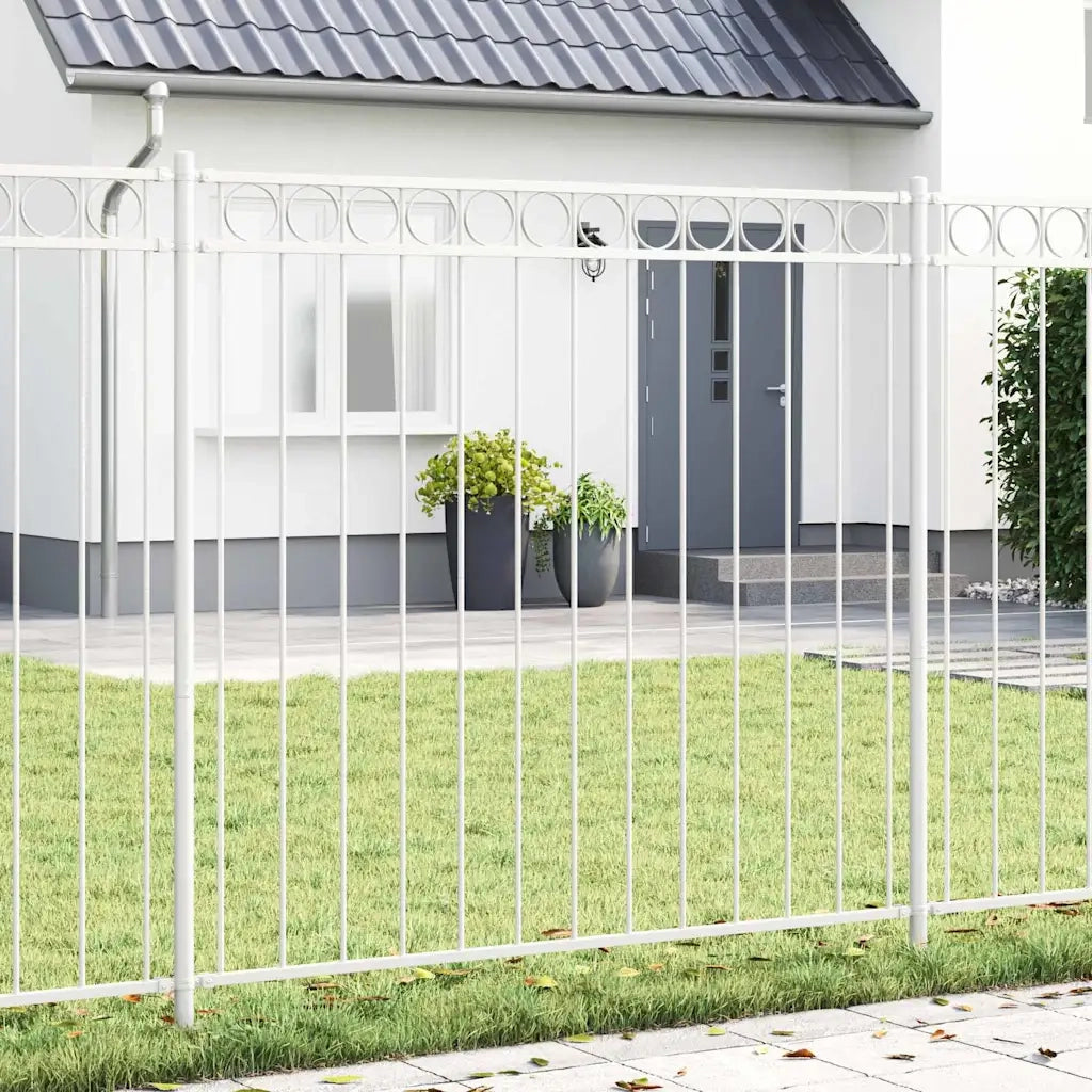 Elemento Recinzione ASSEN Bianco 170 x 200 cm Acciaio 42003925