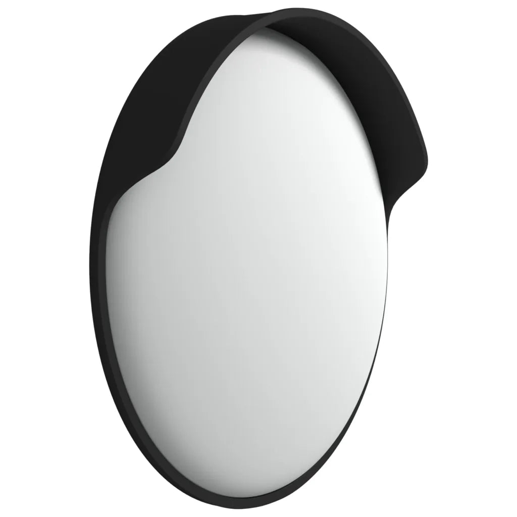 Specchio stradale convesso per esterni nero Ø45 cm in policarbonato 153079