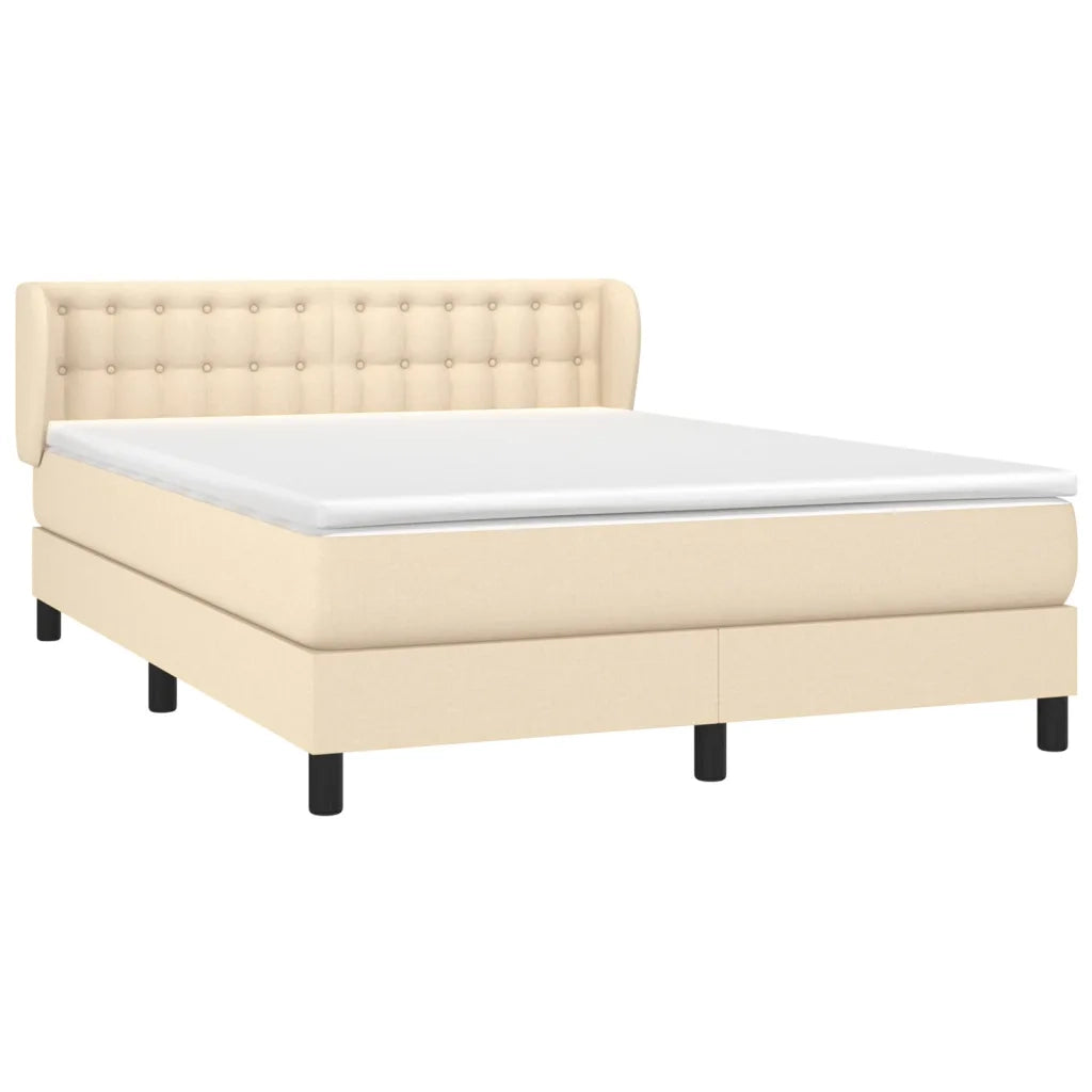Giroletto a Molle con Materasso Crema 140x200 cm in Tessuto 3126570