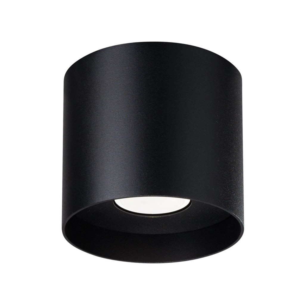 Spot soffitto tondo nero Ø12cm 1xGU10 10W Kiruna Pure Lume