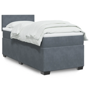 Giroletto a Molle con Materasso Grigio Scuro 80x200 cm Velluto 3286157