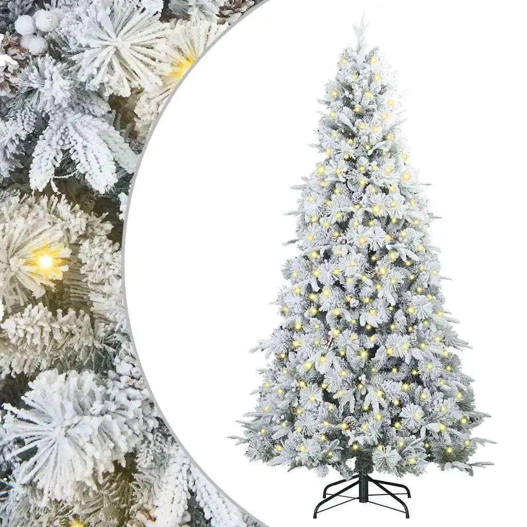 Albero di Natale Artificiale con Rami Pieghevoli Bianco 210 cm 3397493
