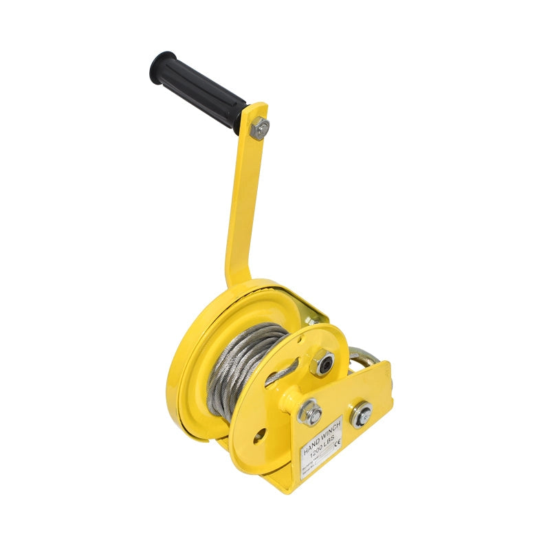 Argano manuale 544Kg, lunghezza cavo in acciaio 5m, spessore filo 4mm