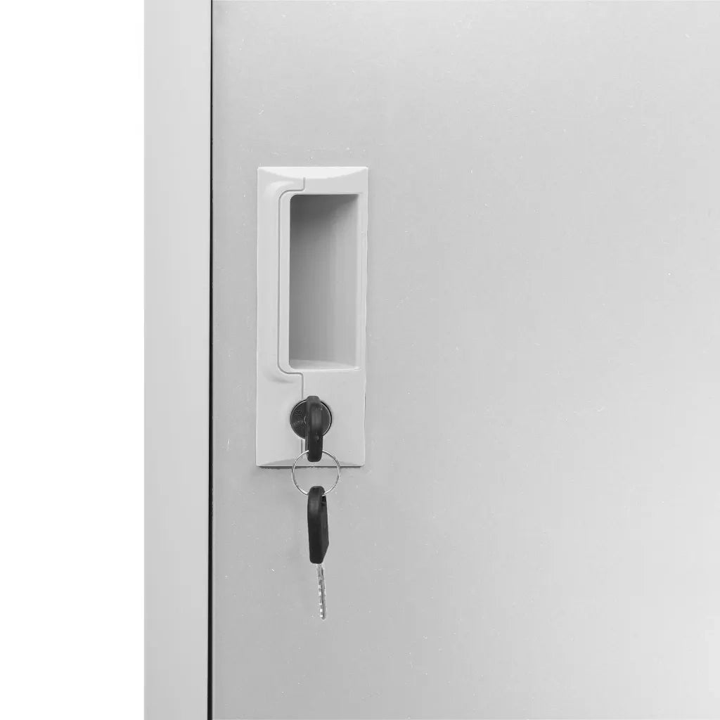 Armadietto con Chiave Grigio Chiaro 90x45x92,5 cm in Acciaio cod mxl 52070