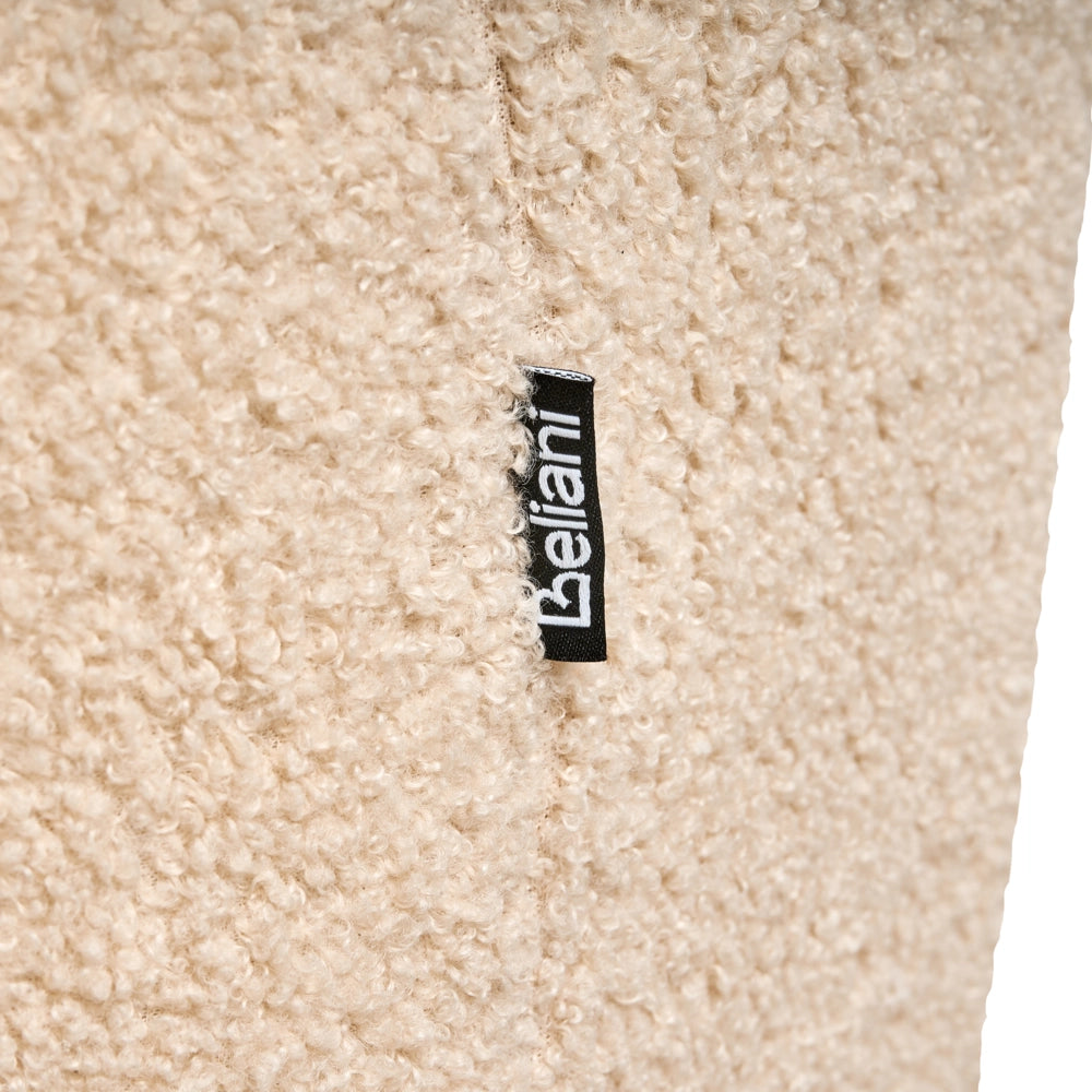 Divano a 2 posti Beige Boucle Tessuto Tappezzeria Divano Minimalista Mobili Soggiorno