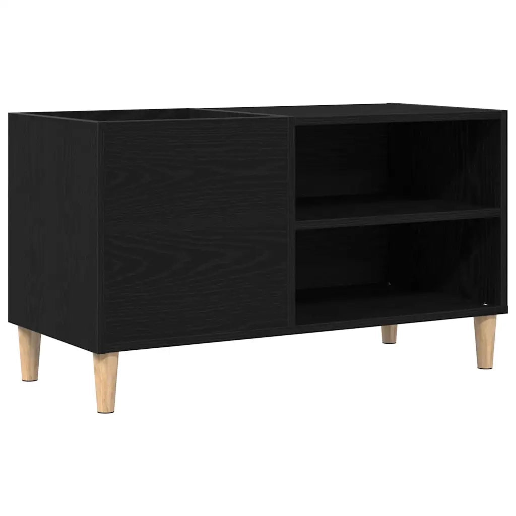 Mobile porta vinili Rovere nero 84,5 x 38 x 48 cm 862866
