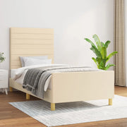 Giroletto senza Materasso Crema 90x200 cm in Tessuto