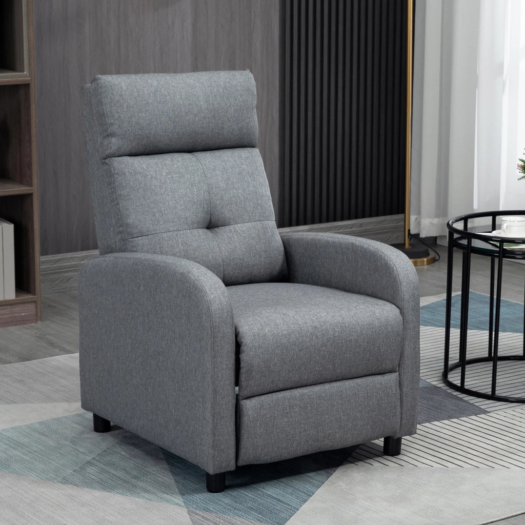 Poltrona relax reclinabile con poggiapiedi estraibile ¨C zephmum ¨C Grigio