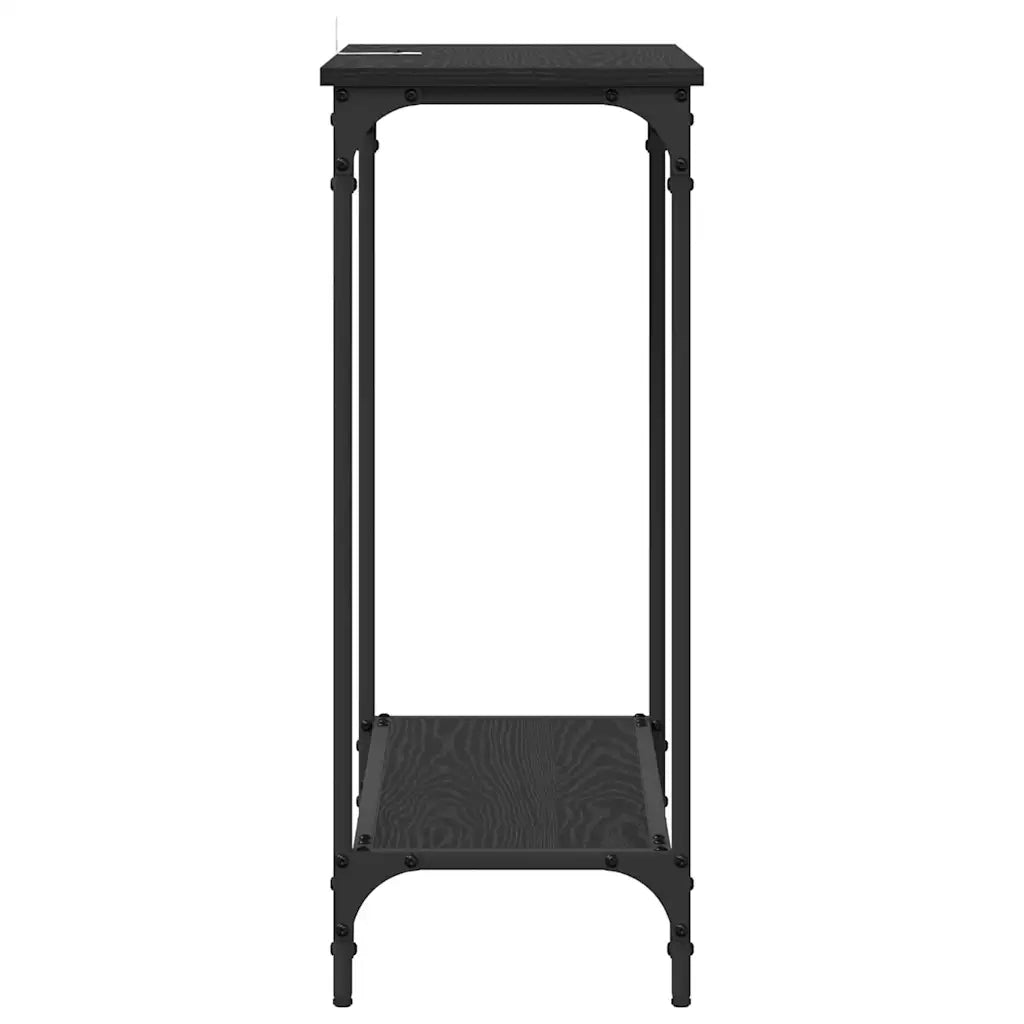 Tavolo consolle Rovere nero 75 x 30.5 x 75 cm Legno multistrato