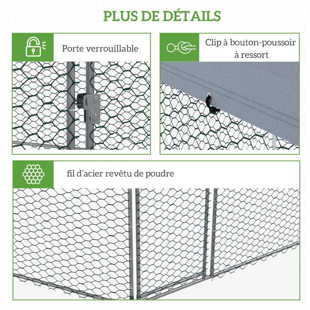 Recinto per polli esterno 10 m2 ¨C zephmum ¨C 400x346x263 cm