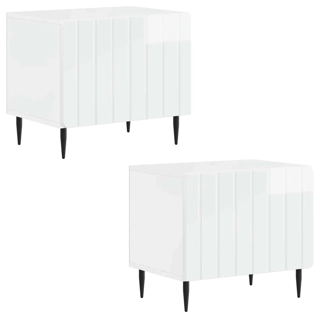 Mobile TV Bianco Lucido Legno ingegnerizzato 896459