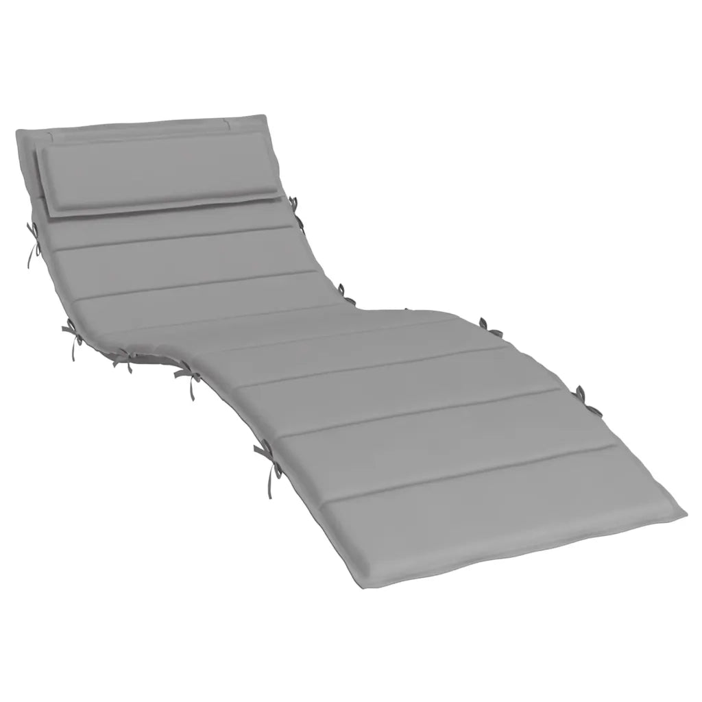 Cuscino per Lettino Grigio 180x60x4 cm in Tessuto Oxford 361853