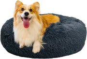 Letto per animali in piuma morbida - cuscino per gatti (M ~ 50 cm grigio scuro), antiscivolo e lavabile