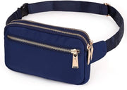 Riduzione dell'umidità nylon modaiolo leggero e chic con 3 tasche con chiusura a zip Blu Zapata - Unisex - Lungo