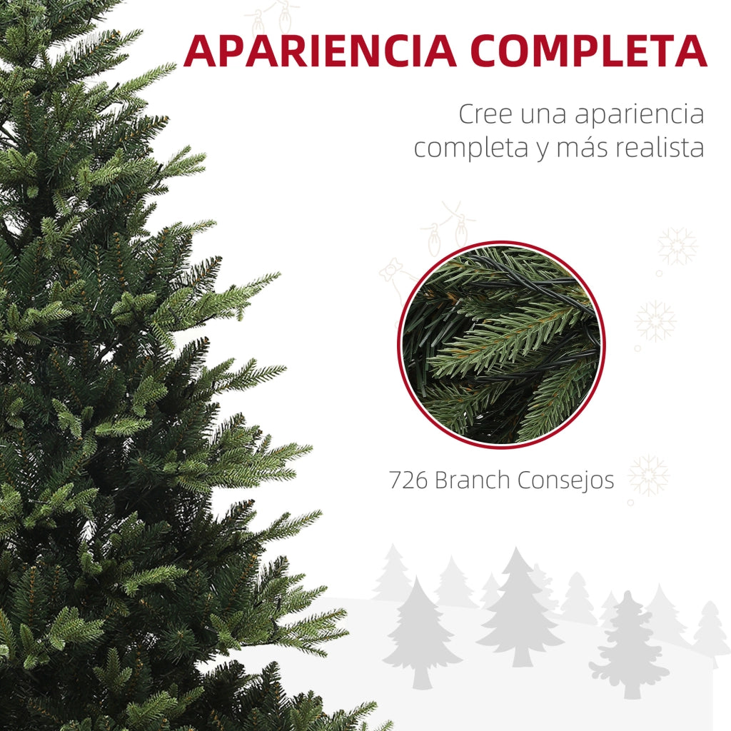 Albero di Natale Artificiale 180 cm con Luci LED ¨C zephmum ¨C Verde