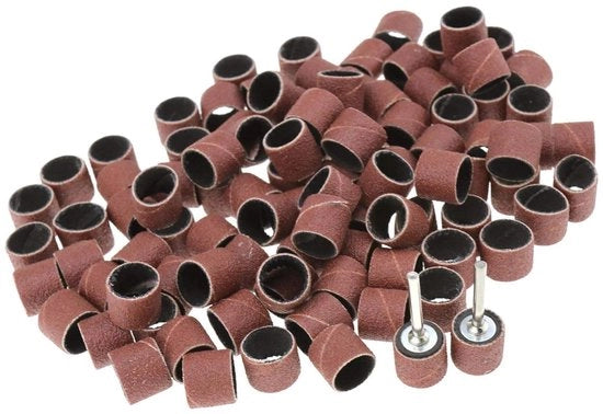 Kit di abrasivi per schiacciatoi - 100 pezzi - Compatibile con strumenti Rotary - Grit 1/2 pollice.