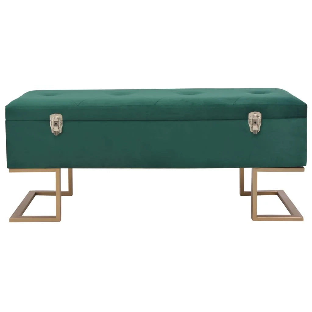 Panca con vano contenitore 105 cm velluto verde 02_0010732