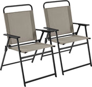 Set di 2 sedie da giardino, con schienale alto e bracciali, sedie da giardino, sedie da terrazza, sedie da pranzo, peso massimo 100 kg, colore miele