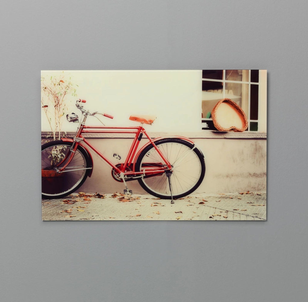 Stampa su vetro 70x70 cm con tela multicolore