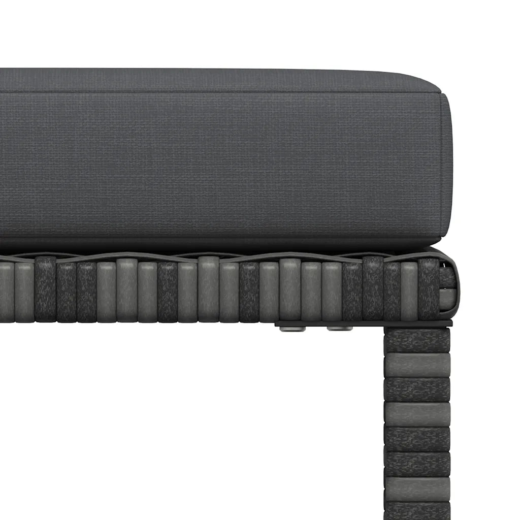 Poggiapiedi Modulare con Cuscino in Polyrattan Grigio CFW9816551