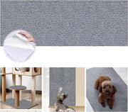 Mat per gatto autoadesivo 40 x 200 cm - Tappeto in sisal - Protezione contro graffi - Grigio chiaro