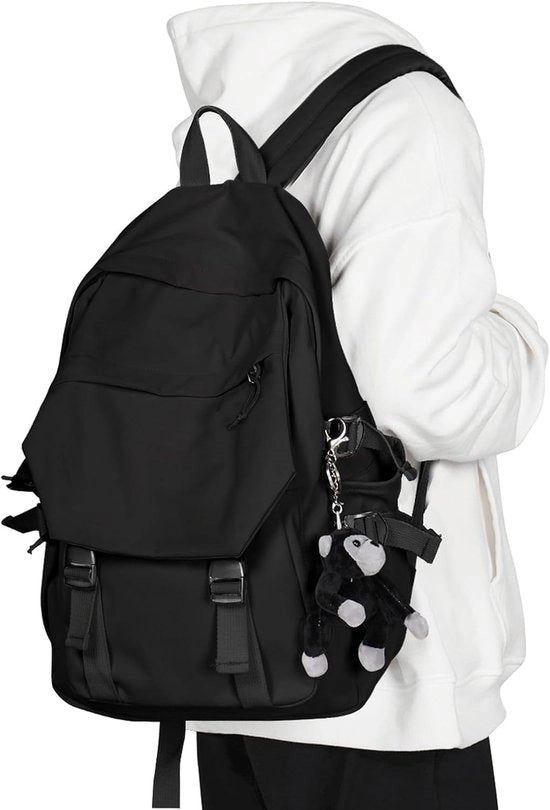 Borsa da Scuola e Zaino per Laptop - Borsa Casual per Scuola, Lavoro e Viaggi - Nero