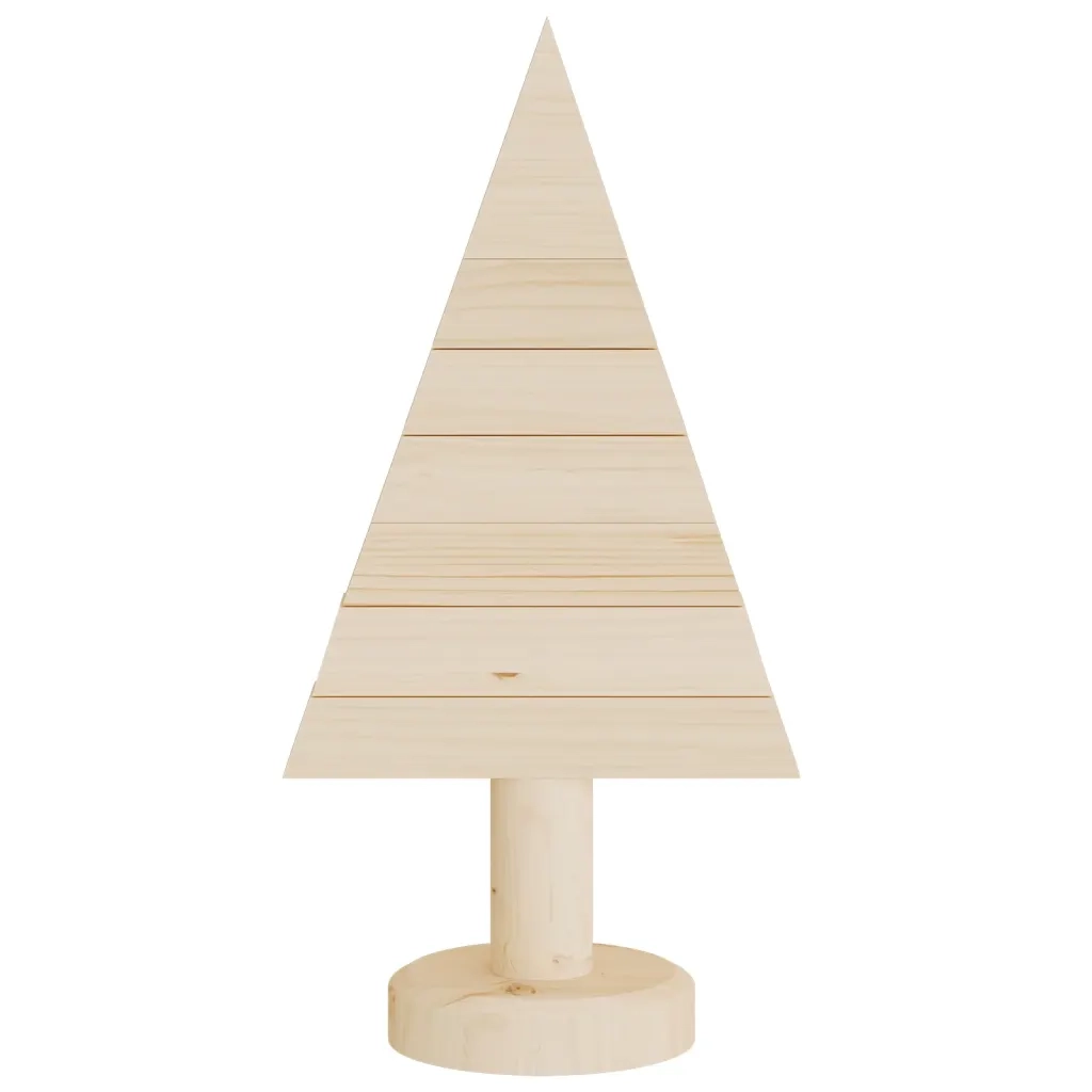 Alberi di Natale Decorativi in Legno 2pz 30cm Massello di Pino 357992