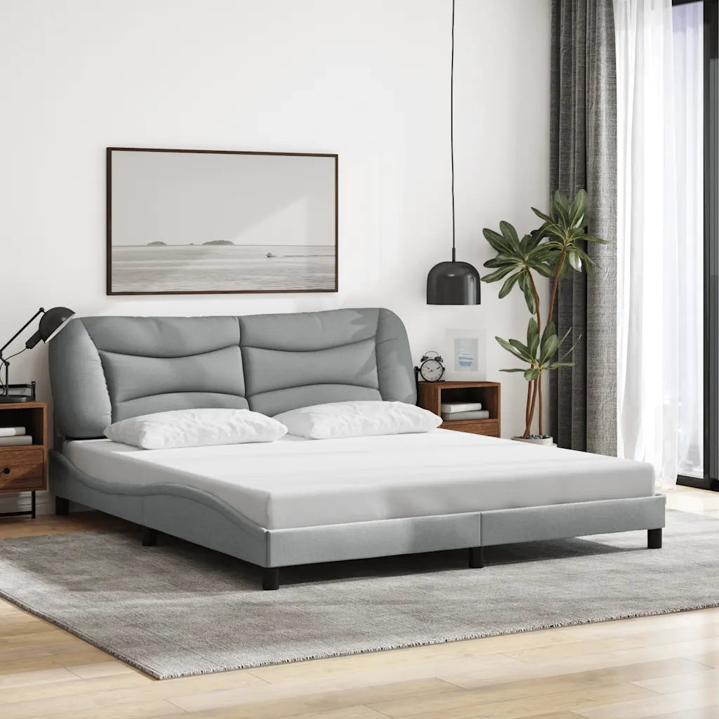 Giroletto senza Materasso Hvar Grigio Chiaro 180x200 cm Tessuto 3207786