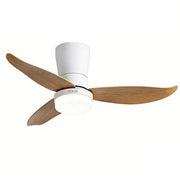 Ventilatore da soffitto 90 cm con luce LED 30W, 6 velocità, motore DC 18W, telecomando e timer - SOGO