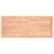 Ripiano Muro | Scaffale a Parete | Mensole Parete Marrone 120x50x(2-4) cm Massello Rovere Trattato