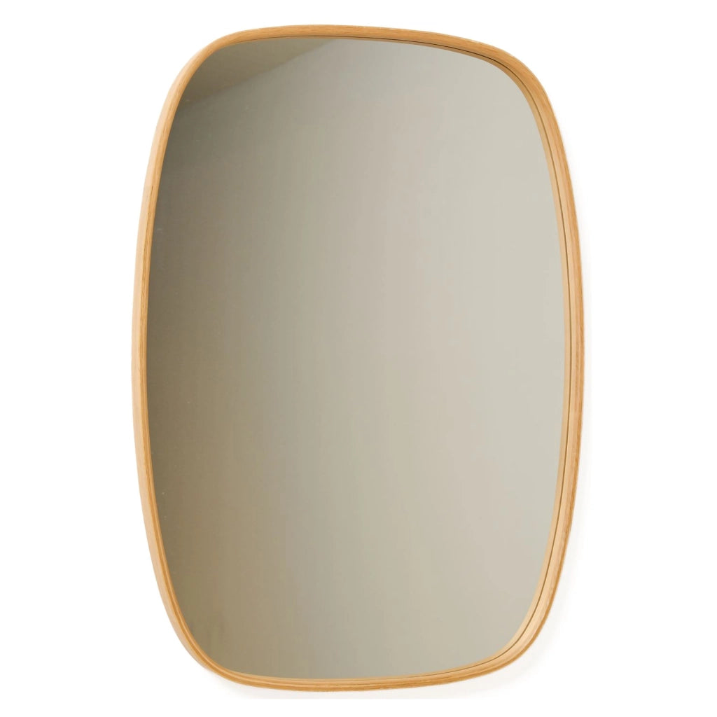 Serrenti, Specchio Forma Ovale, 62x88h cm Marrone Rovere