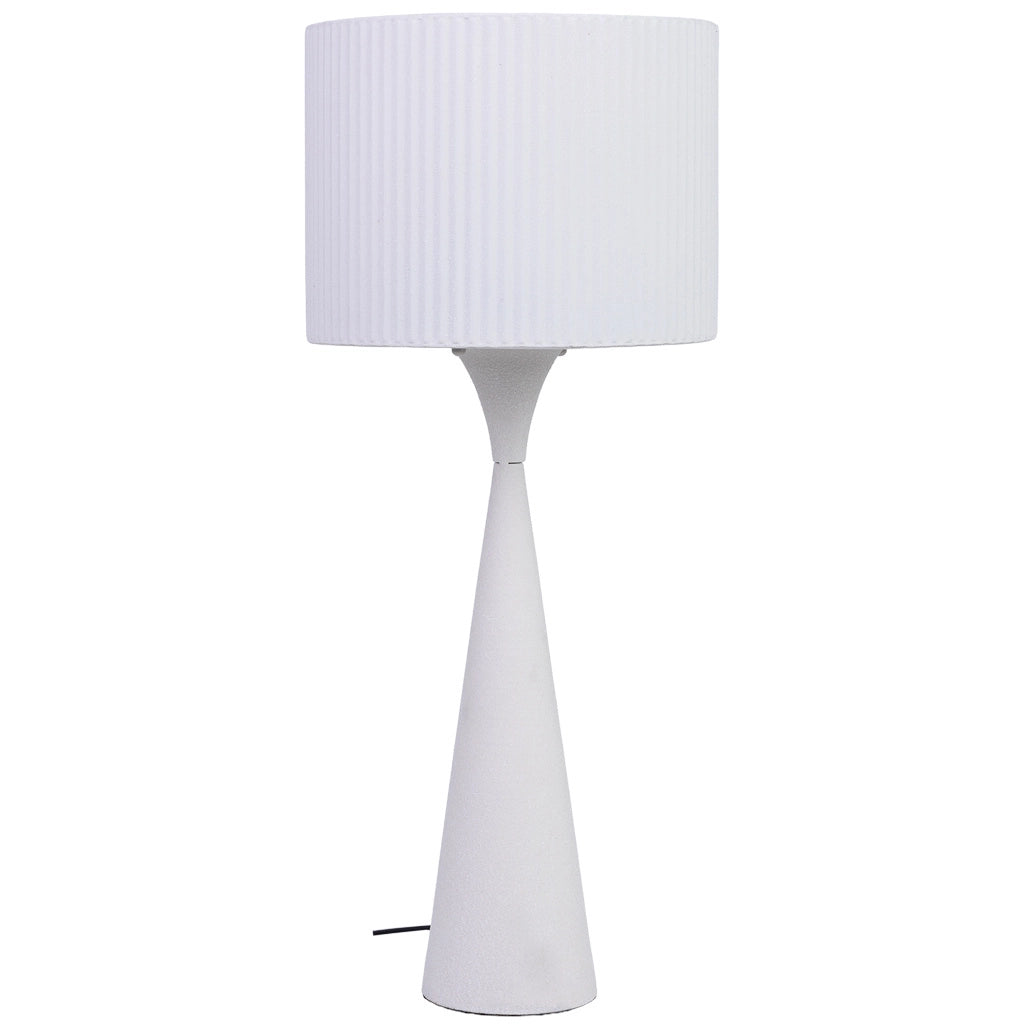 Lampada tavolo metallo bianco 25.5x25.5x47/60h cm