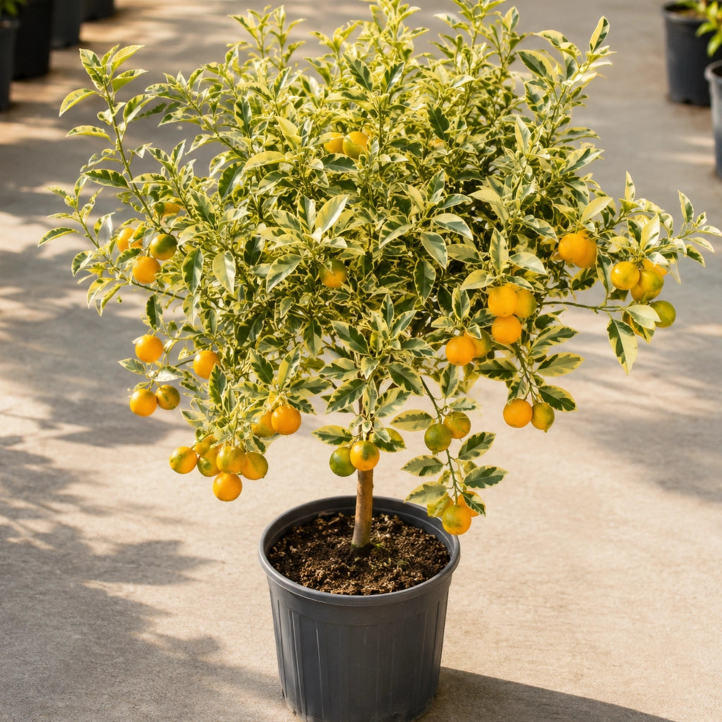 Gardenaria Calamondino Variegato - Citrus × microcarpa 'Variegata' - Pianta di agrume da frutto in vaso Altezza: 70/80 cm (vaso 22)
