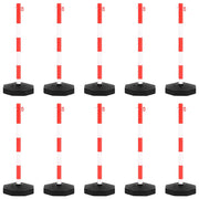 Set di Pali Stradali con Catena in Plastica di 10 m 150955