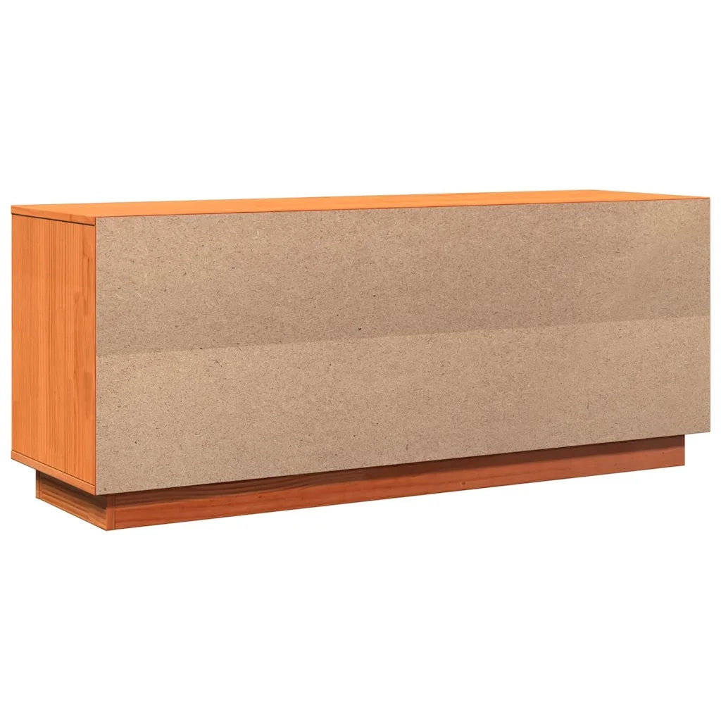 Scarpiera Marrone Cera 110x34x45 cm in Legno Massello di Pino