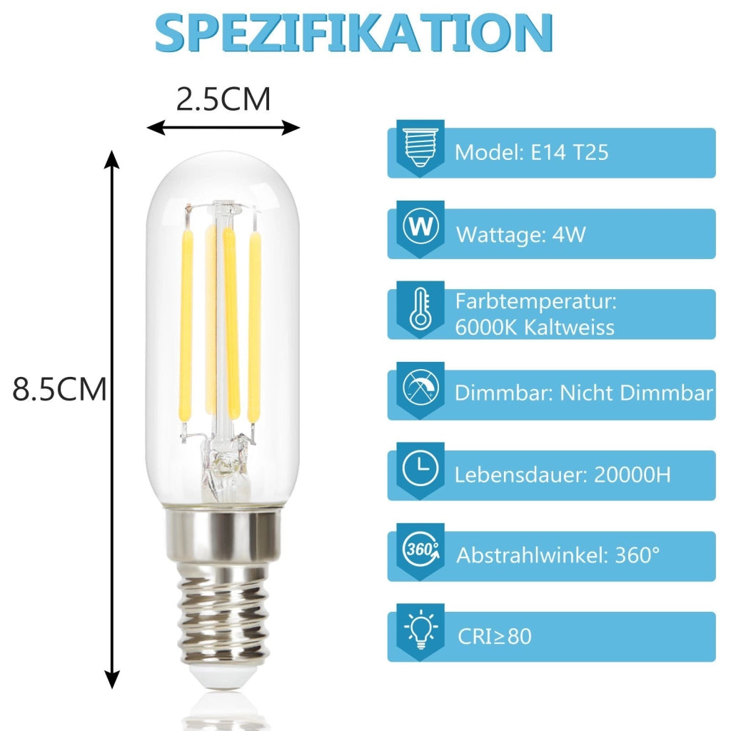 ZMH Bombilla LED  Bombilla LED Bombilla de estilo antiguo Bombilla de bajo consumo 4W