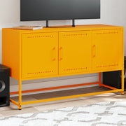 Mobile TV-Credenza TV-Console TV Giallo Senape 100,5x39x60,5 cm in Acciaio 189672