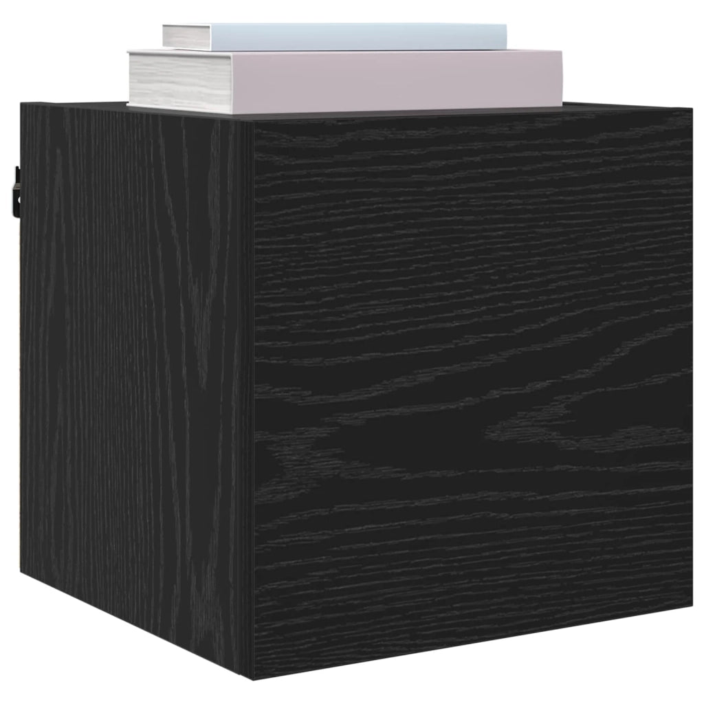 Mobile TV da parete 4 pcs Rovere Nero 30,5 x 30 x 30 cm 8009599