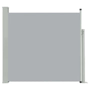 Tenda da sole laterale retrattile/schermo privacy per patio giardino terrazza balcone 170 x 300 cm grigio 02_0007314