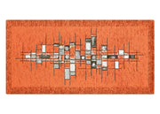 Tappeto Passatoia Cucina Corsia Retro Antiscivolo Disegno Pixel By Suardi - 55x280 - Arancio