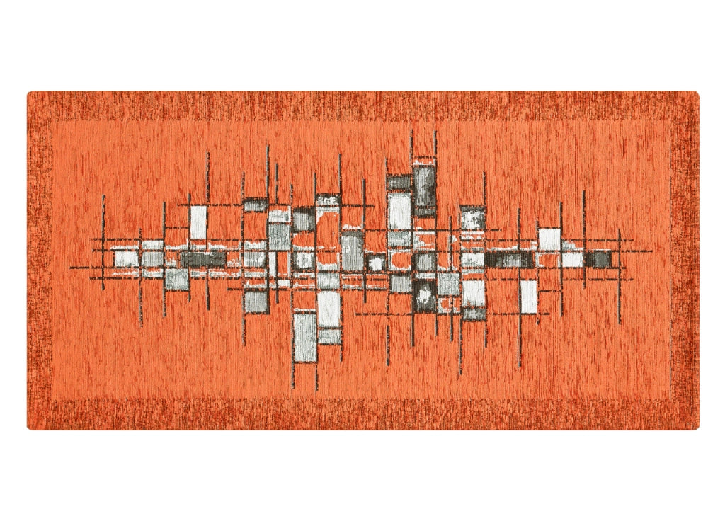 Tappeto Passatoia Cucina Corsia Retro Antiscivolo Disegno Pixel By Suardi - 55x280 - Arancio