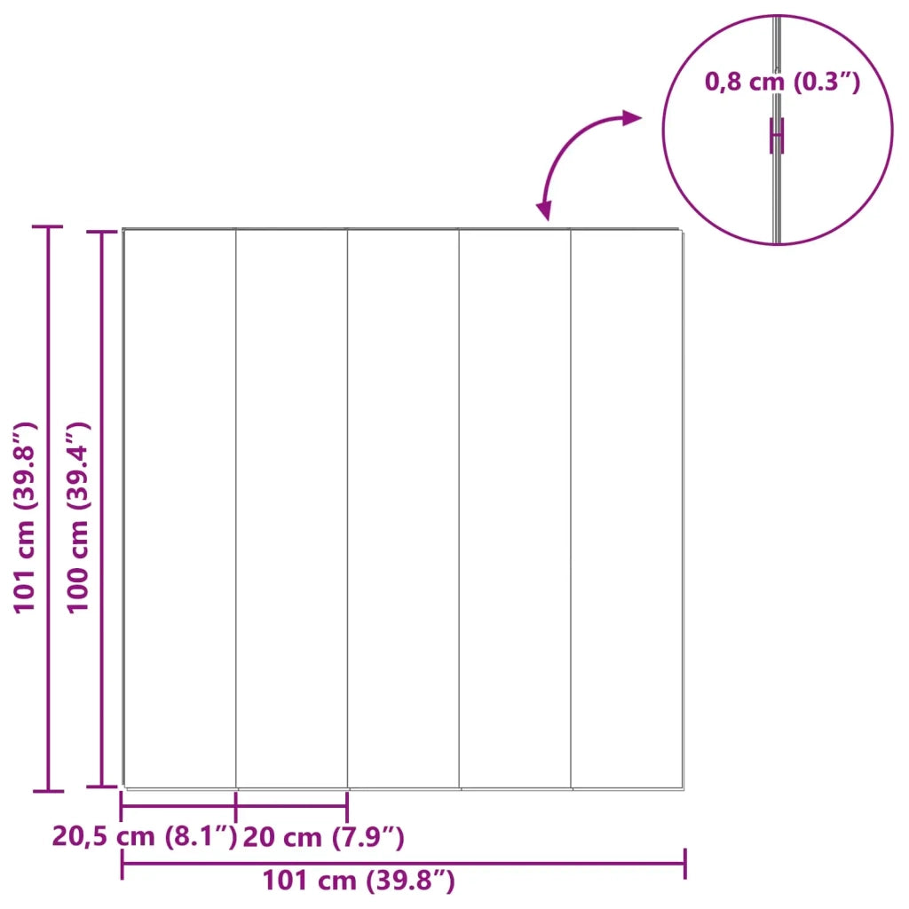 Pavimento in laminato 5 pcs Marrone Miele 101 x 20 x 0,8 cm 42034082