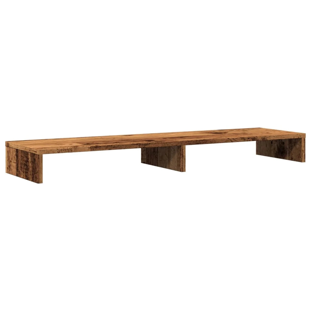 Supporto per monitor mobile da scrivania legno vecchio 100 x 27 x 10 cm legno ingegnerizzato marrone 02_0045004