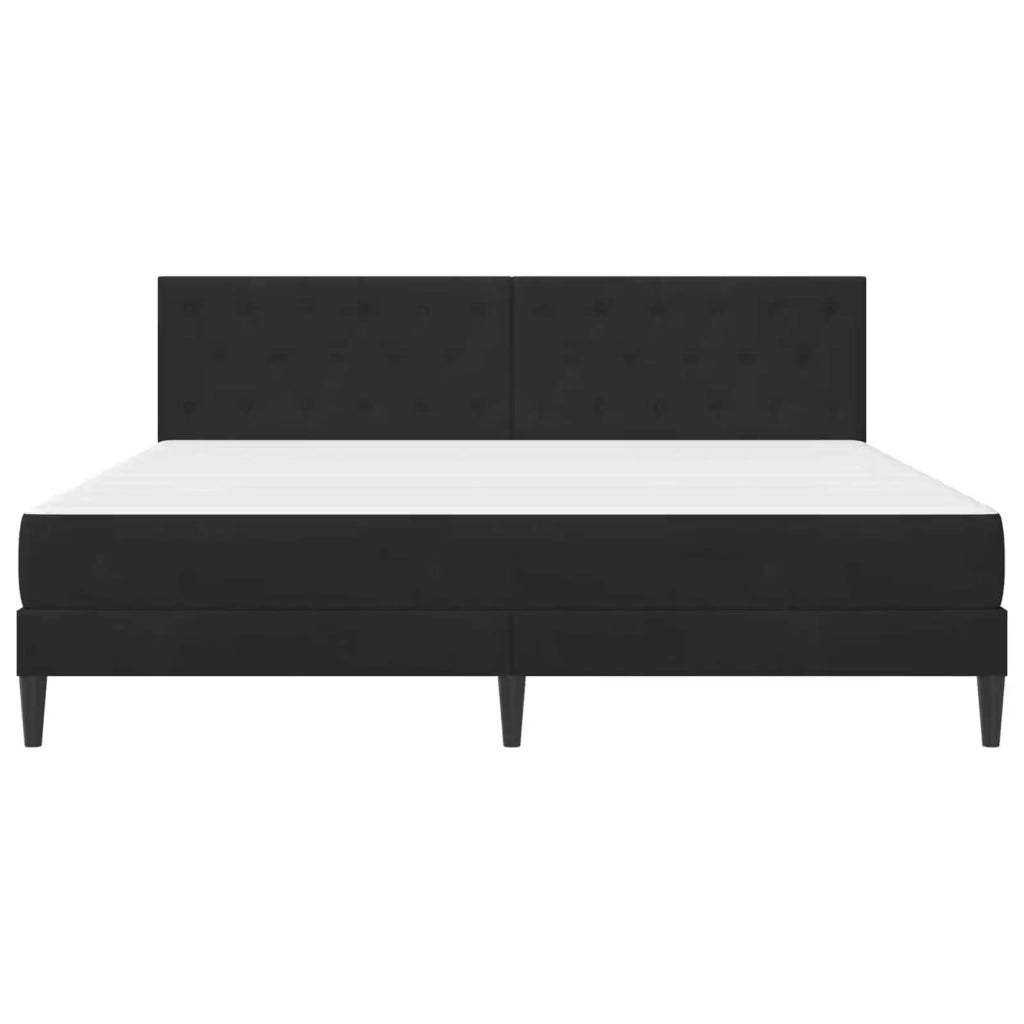 Struttura letto con materasso Nero 200 x 200 cm Velluto 3415076
