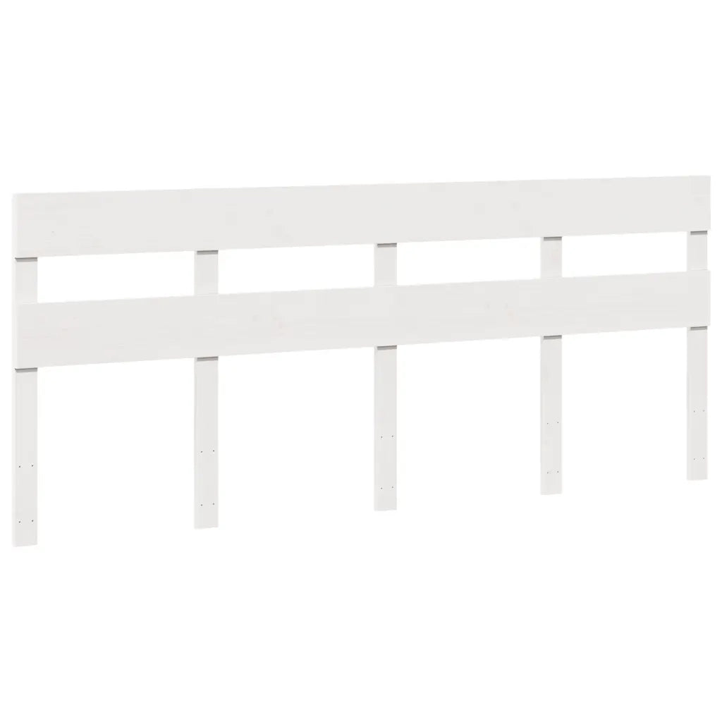 Giroletto senza Materasso Bianco 200x200 cm Legno Massello Pino 3302307