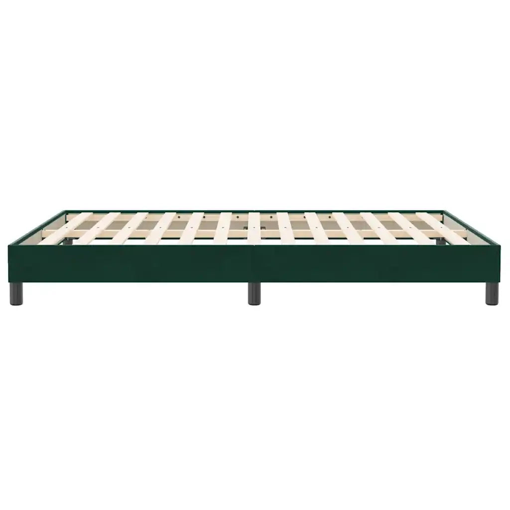 Giroletto a Molle senza Materasso Verde Scuro 140x210cm Velluto